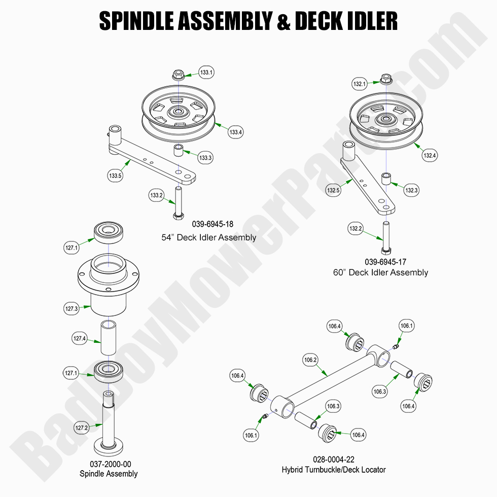 2022 ZT Avenger - Spindle & Deck Idler